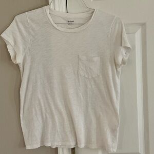 Madewell White Crewneck Tee